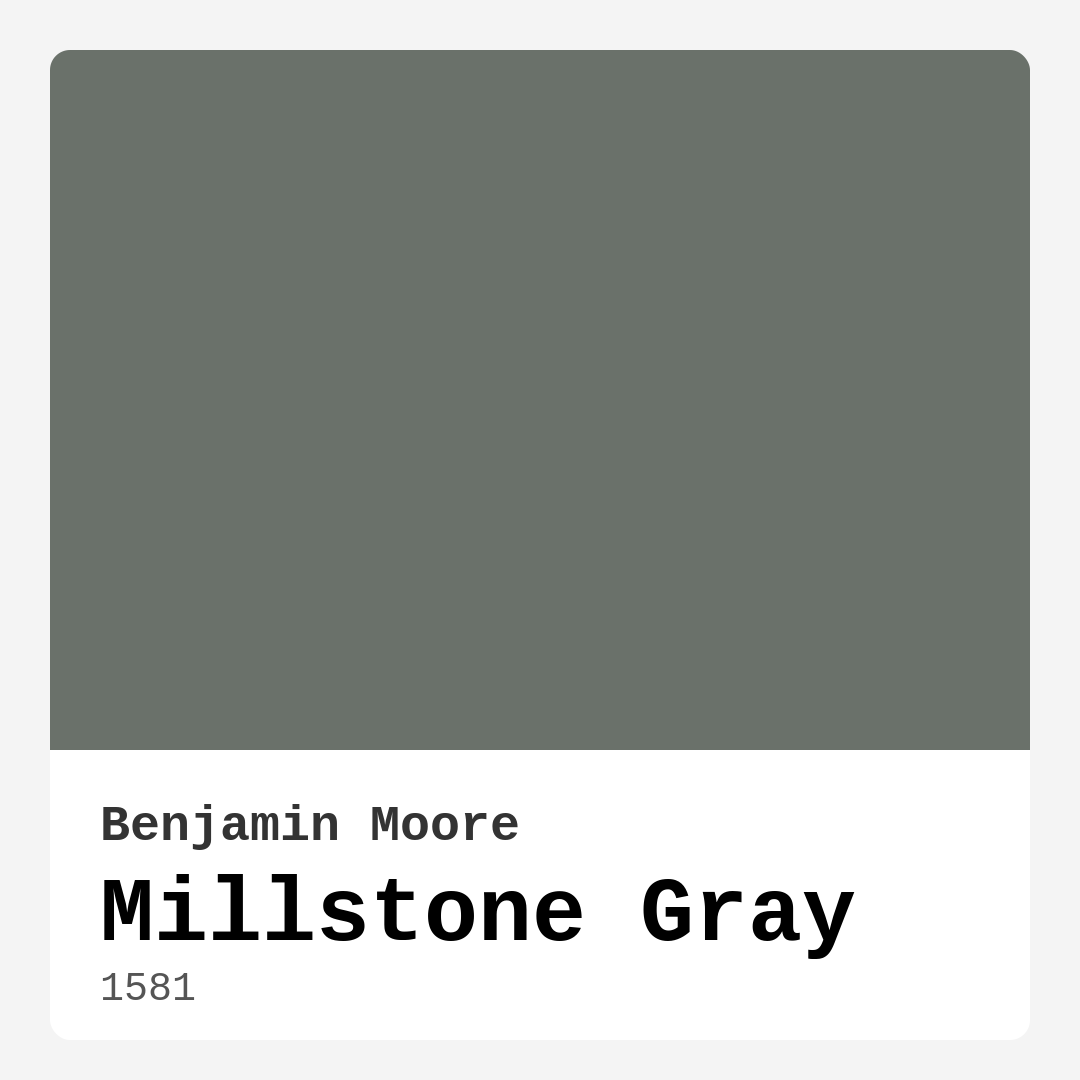 Millstone Gray 1581 by Benjamin Moore