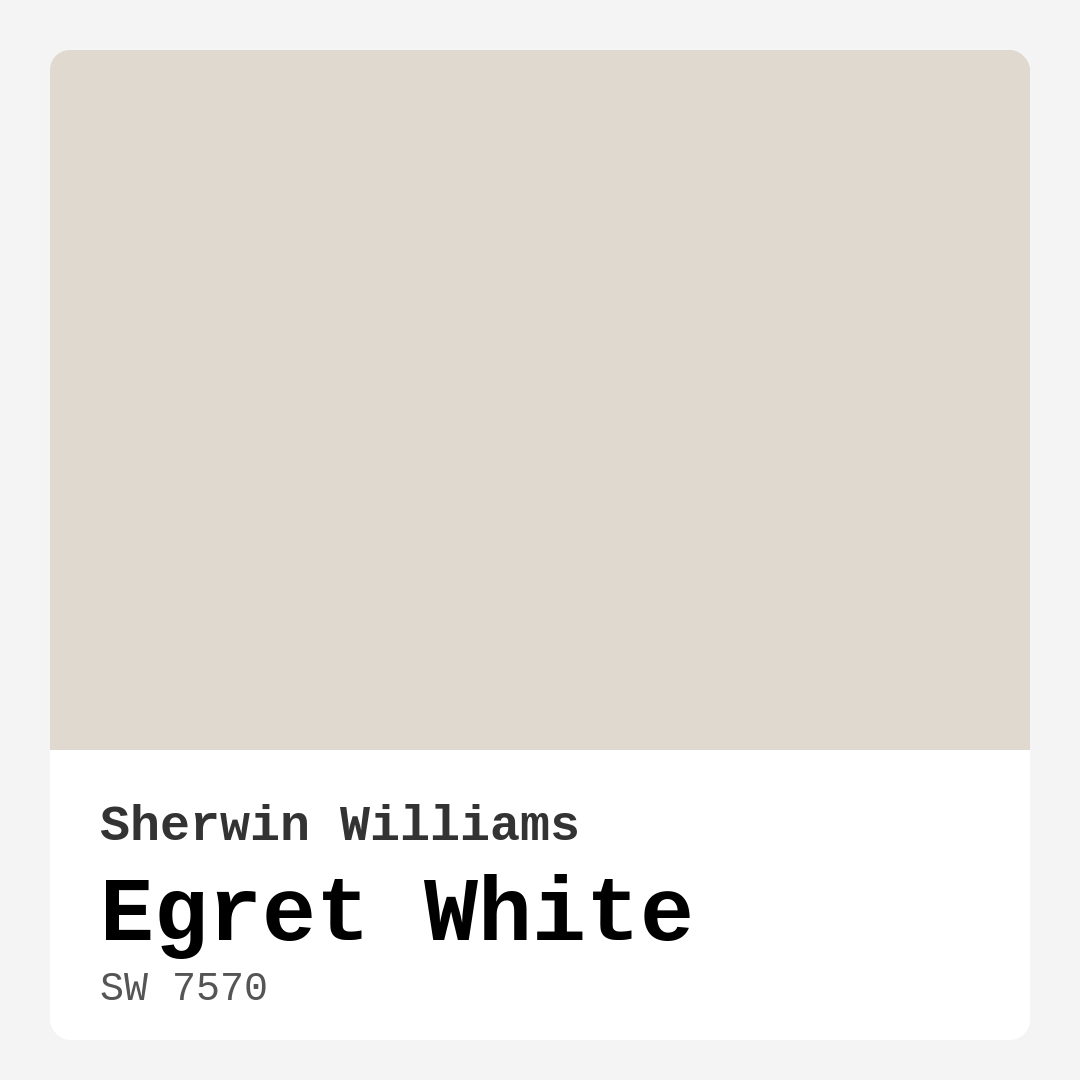 Sherwin Williams Egret White SW 7570 Real Images
