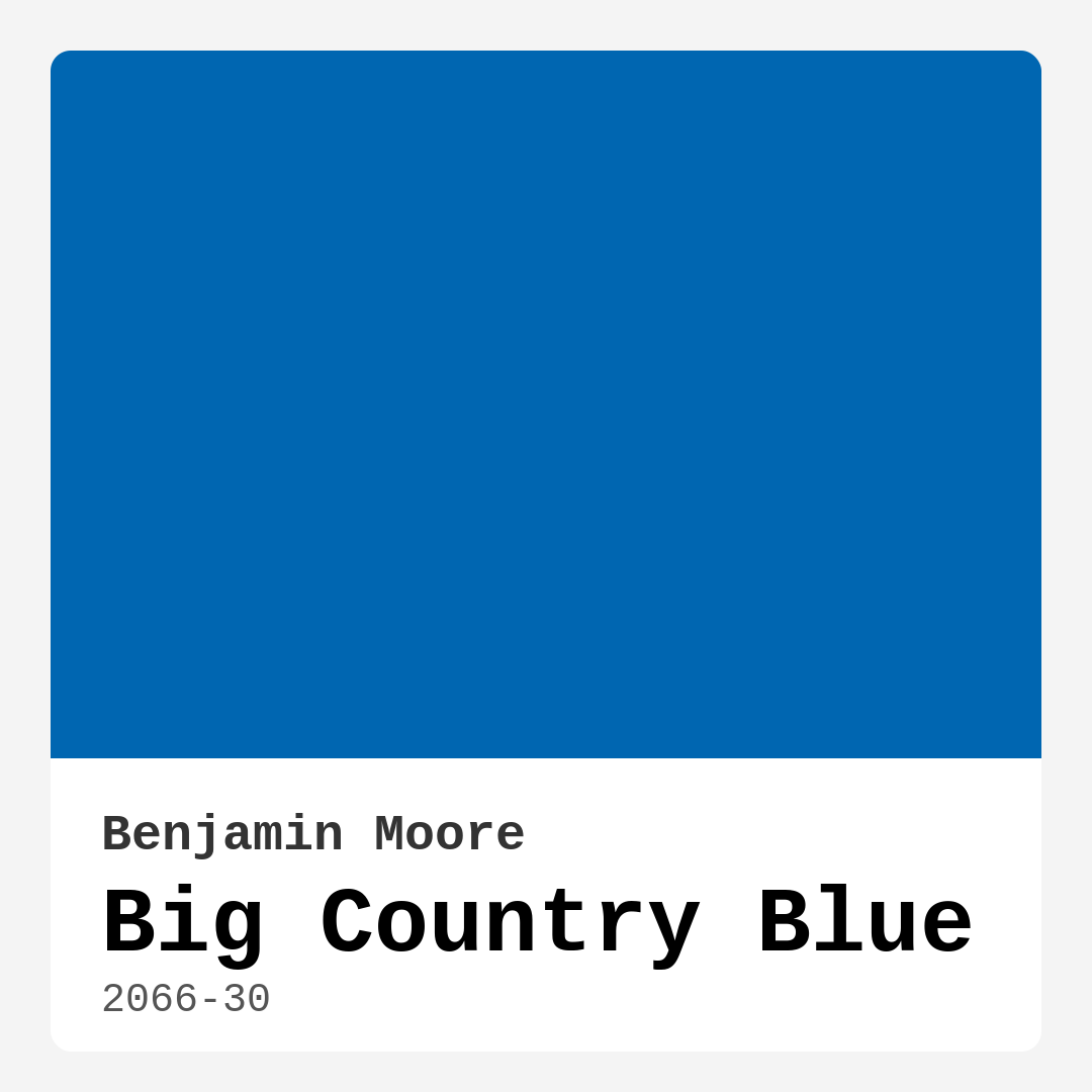 Big Country Blue 2066-30 by Benjamin Moore
