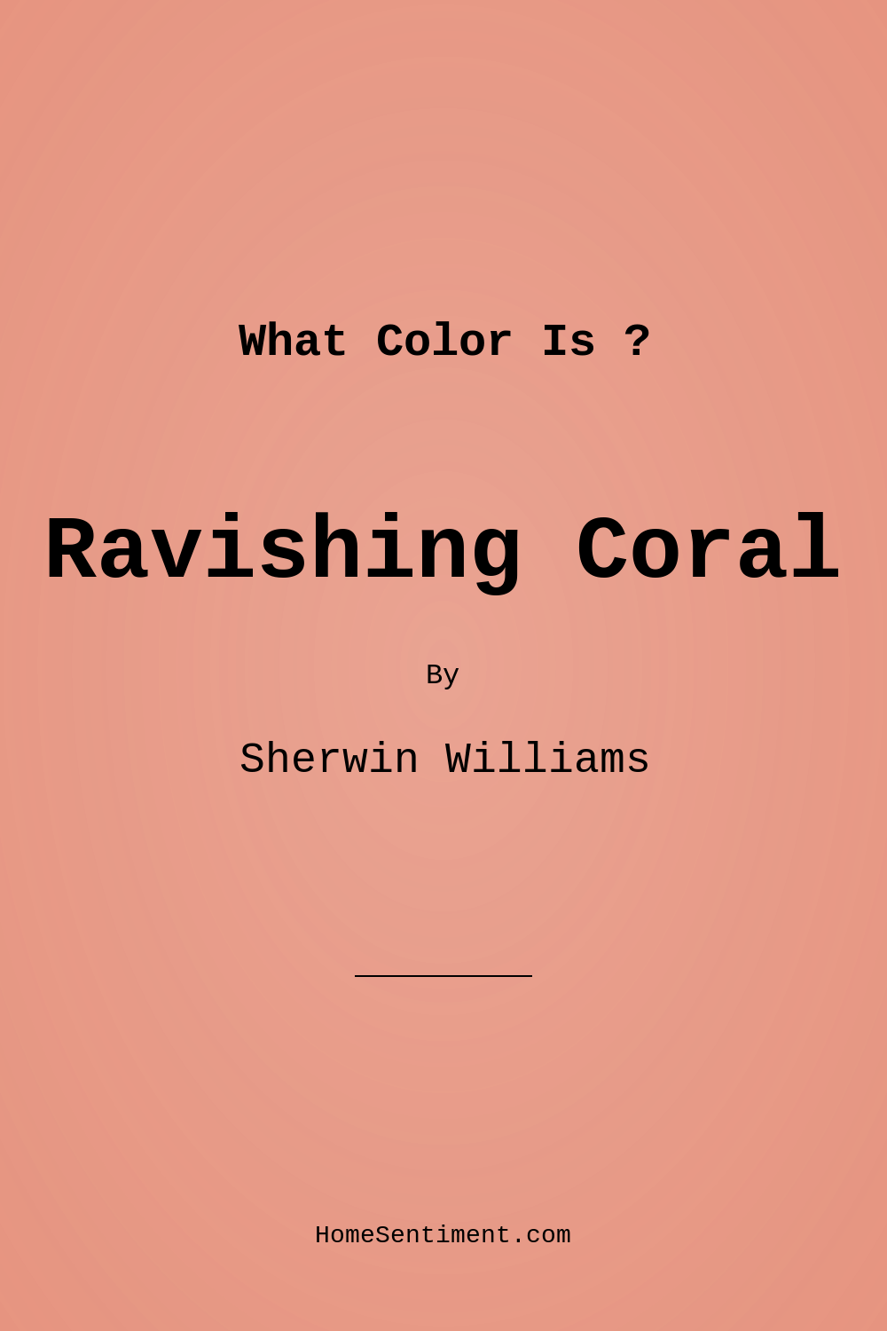 Ravishing Coral SW 6612 by Sherwin Williams