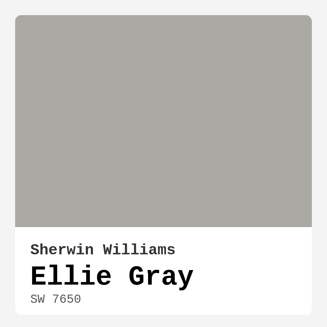 Ellie Gray SW 7650 by Sherwin Williams