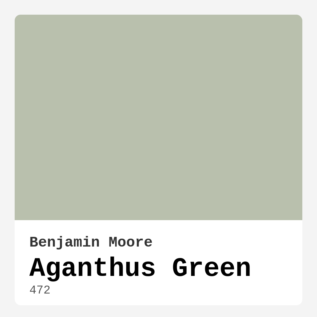 Benjamin Moore Aganthus Green 472 Real Images