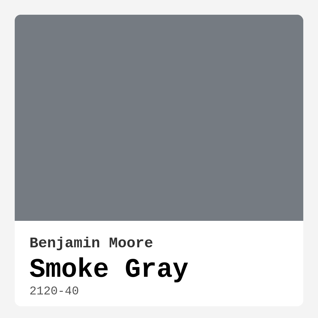 Benjamin Moore Smoke Gray 2120-40 Real Images
