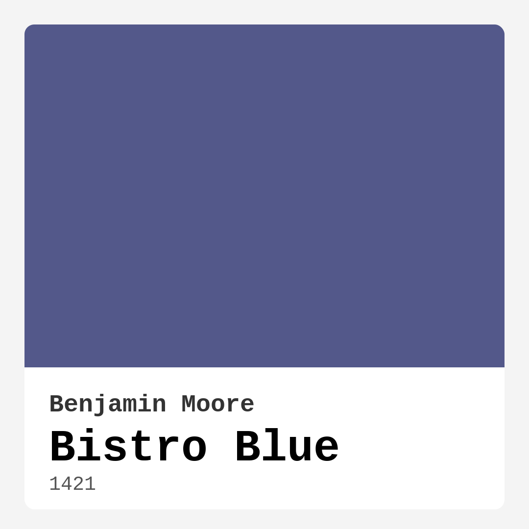 Bistro Blue 1421 by Benjamin Moore