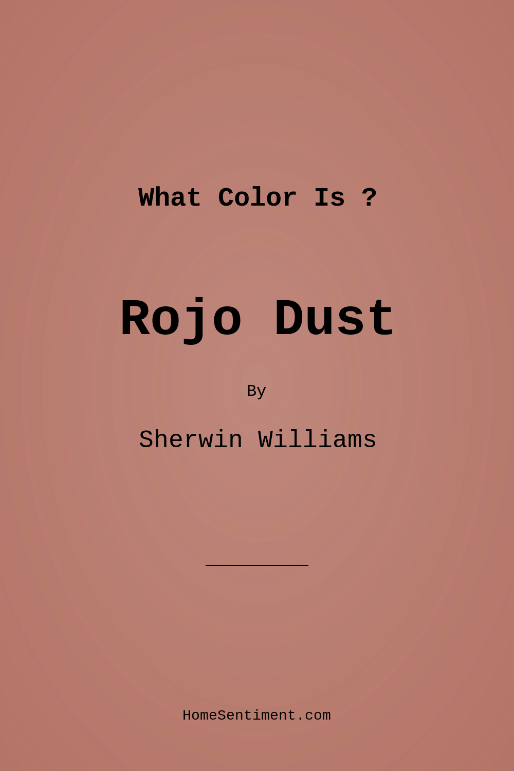 Rojo Dust SW 9006 by Sherwin Williams