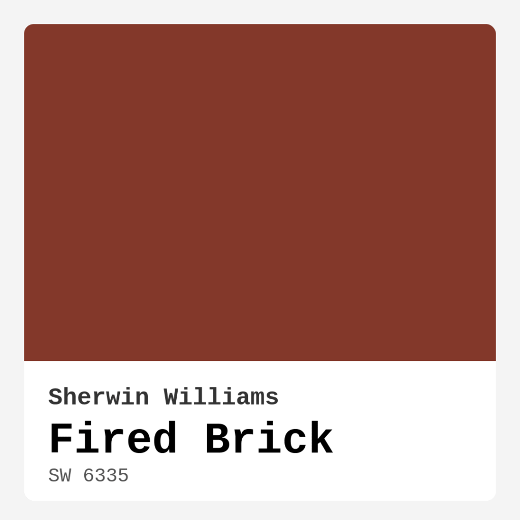 Fired Brick SW 6335 by Sherwin Williams
