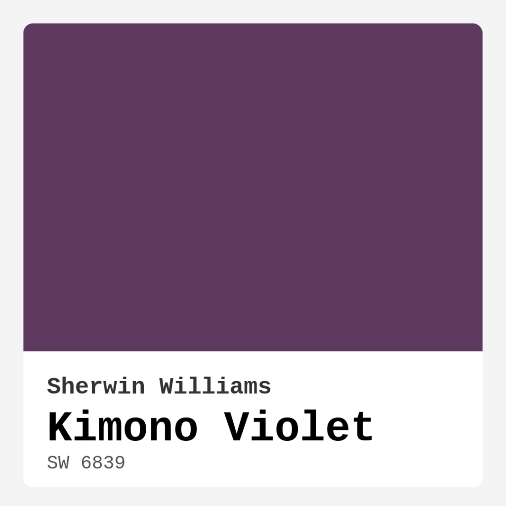 Kimono Violet SW 6839 by Sherwin Williams