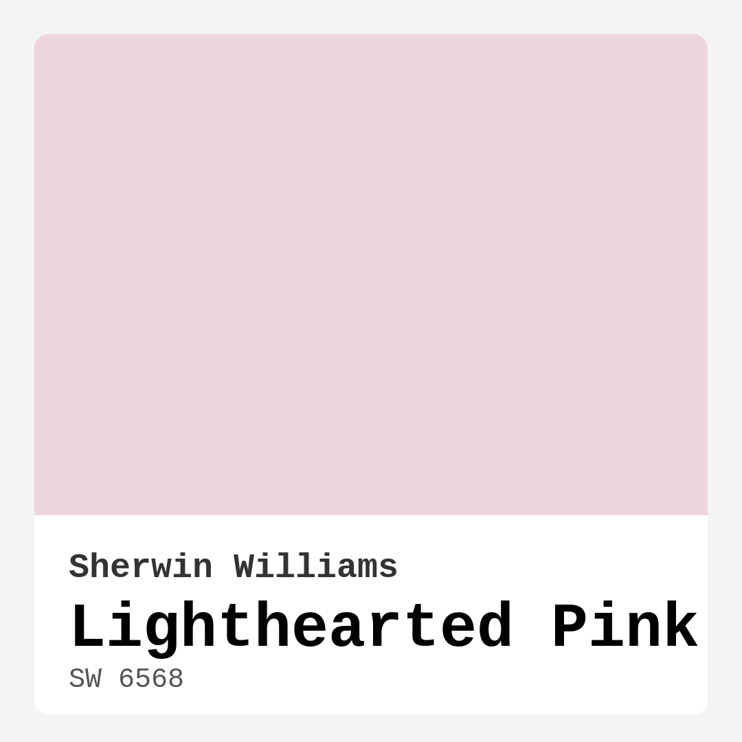 Lighthearted Pink SW 6568 by Sherwin Williams