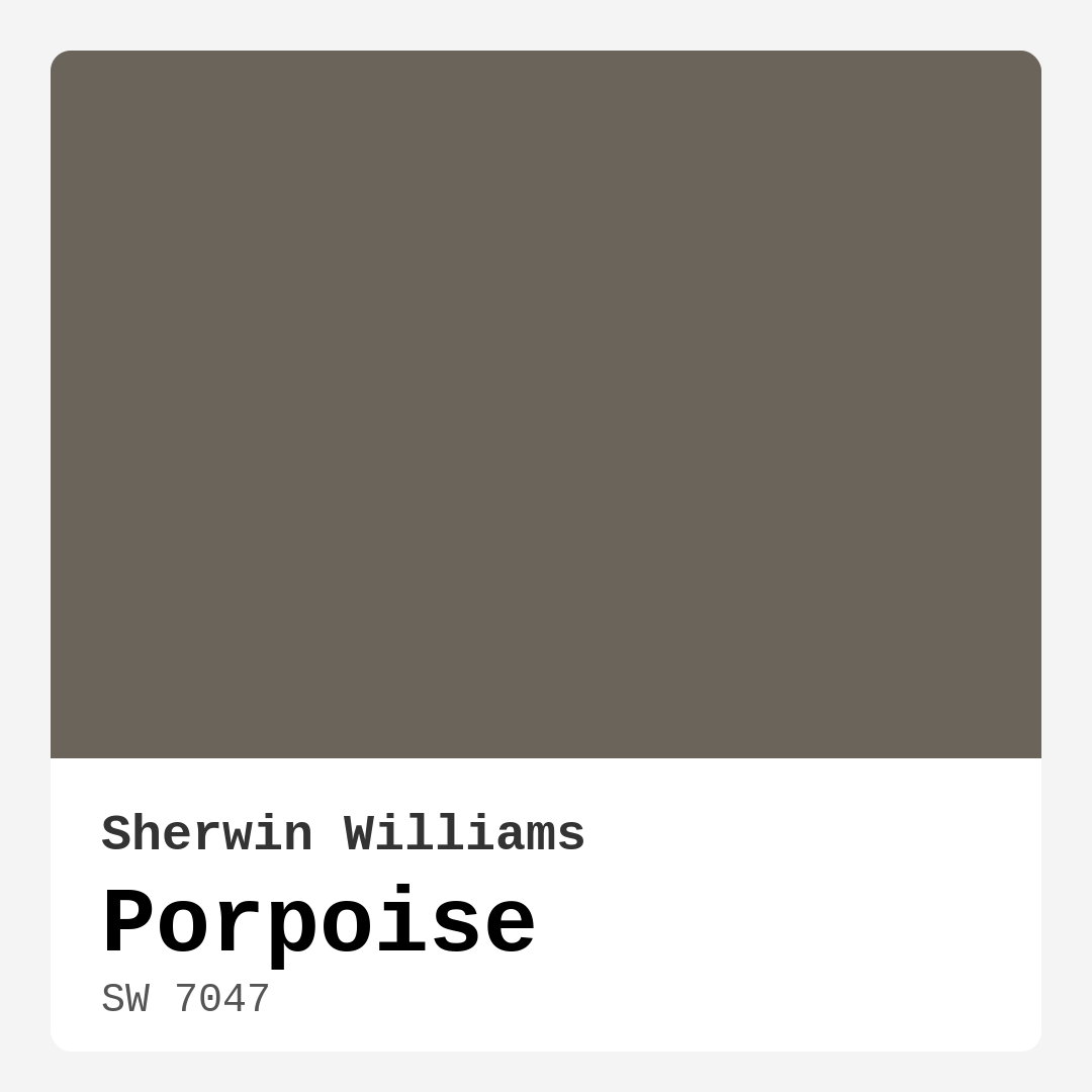 Porpoise SW 7047 by Sherwin Williams