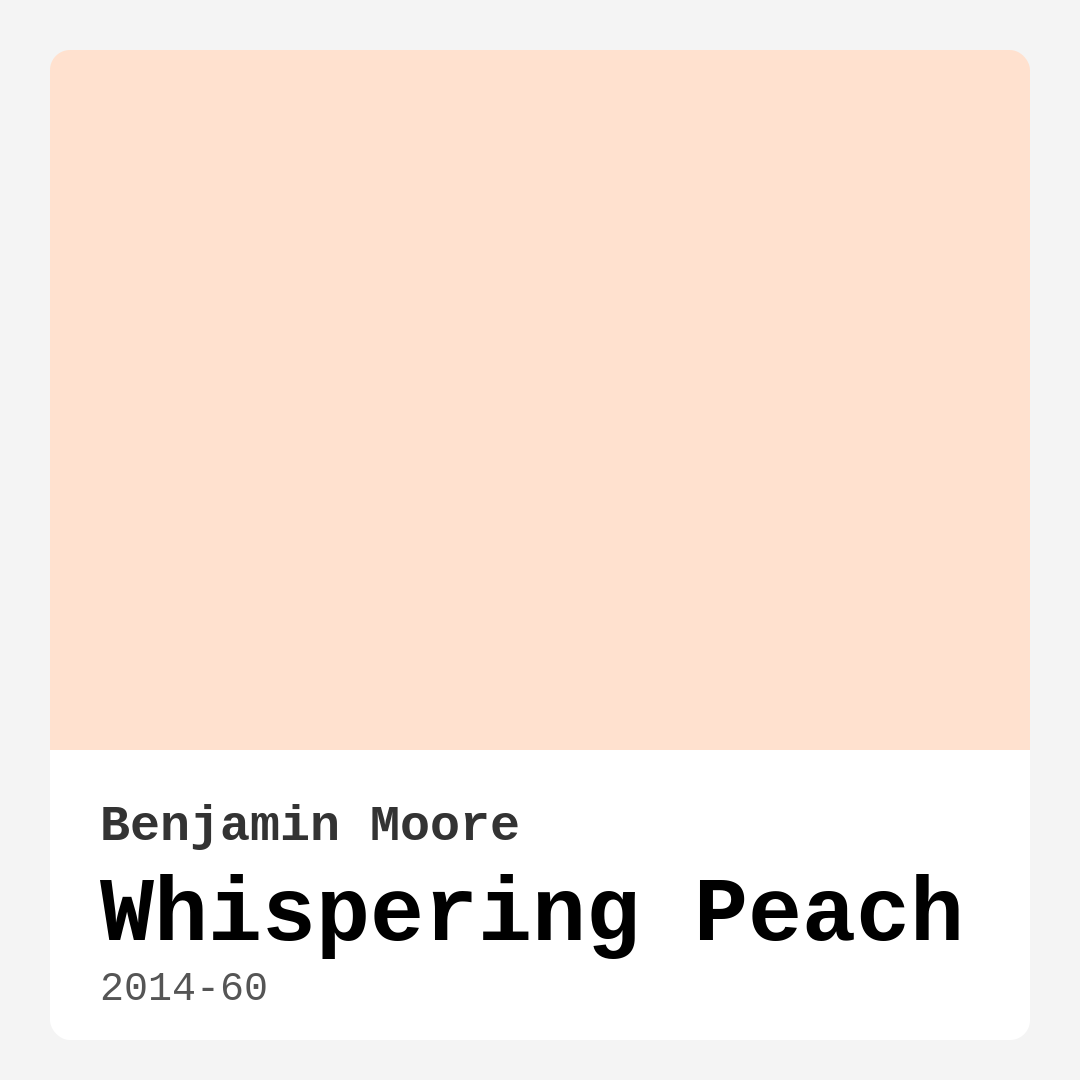 Whispering Peach 2014-60 by Benjamin Moore