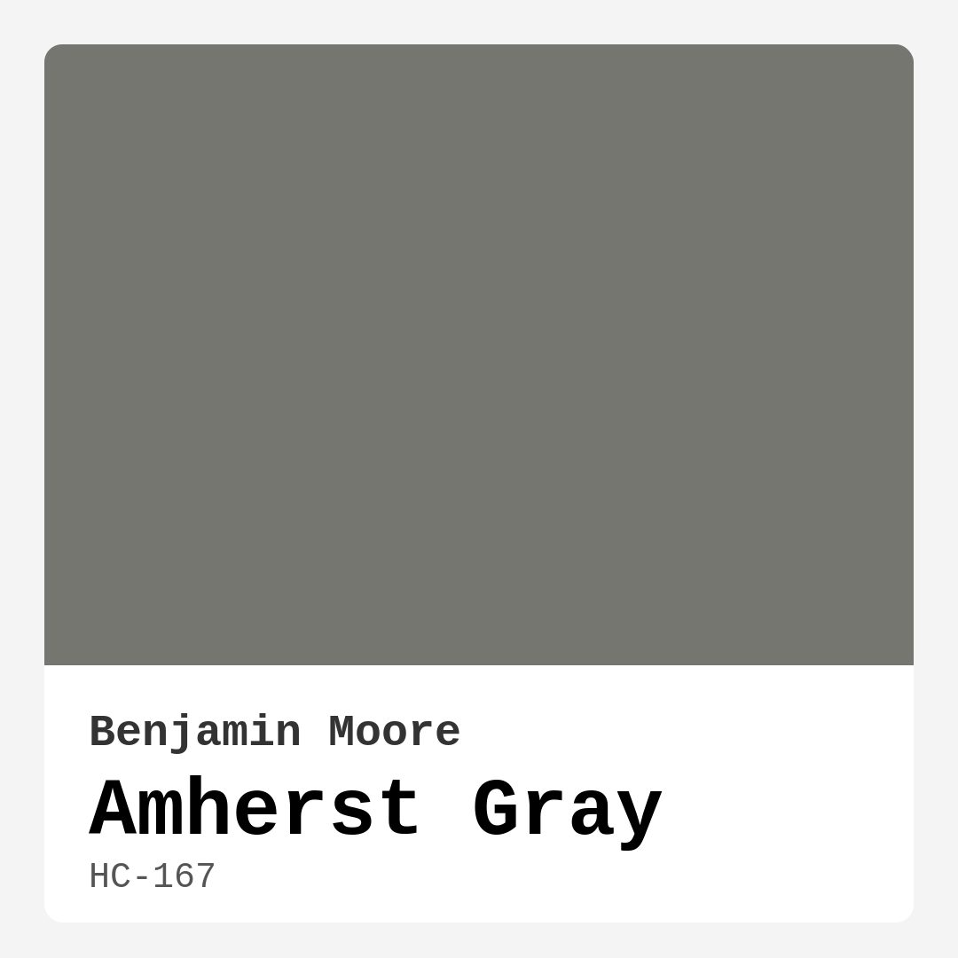 Amherst Gray HC-167 by Benjamin Moore