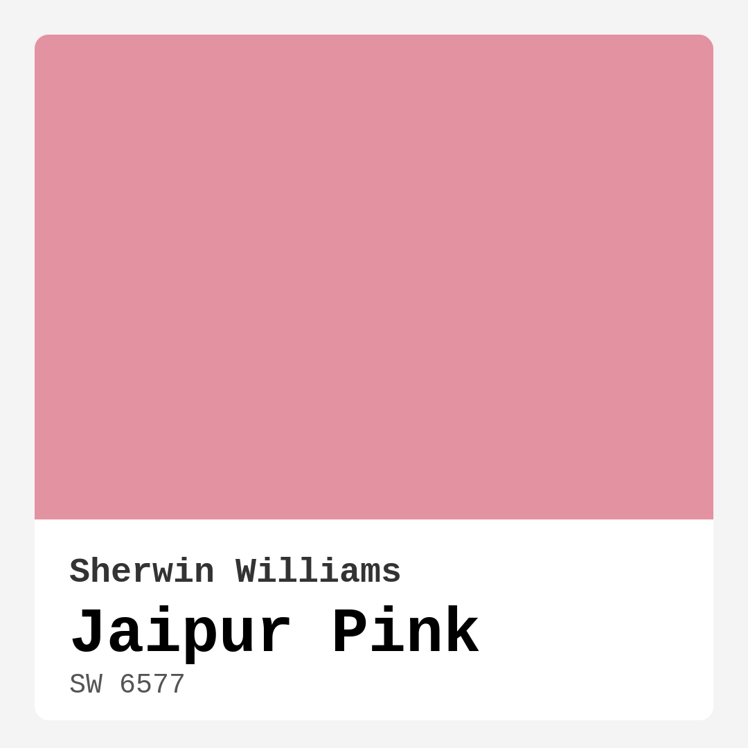 Jaipur Pink SW 6577 by Sherwin Williams