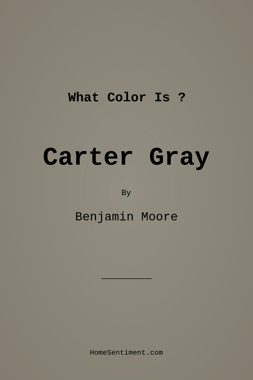 Carter Gray CW-80 by Benjamin Moore