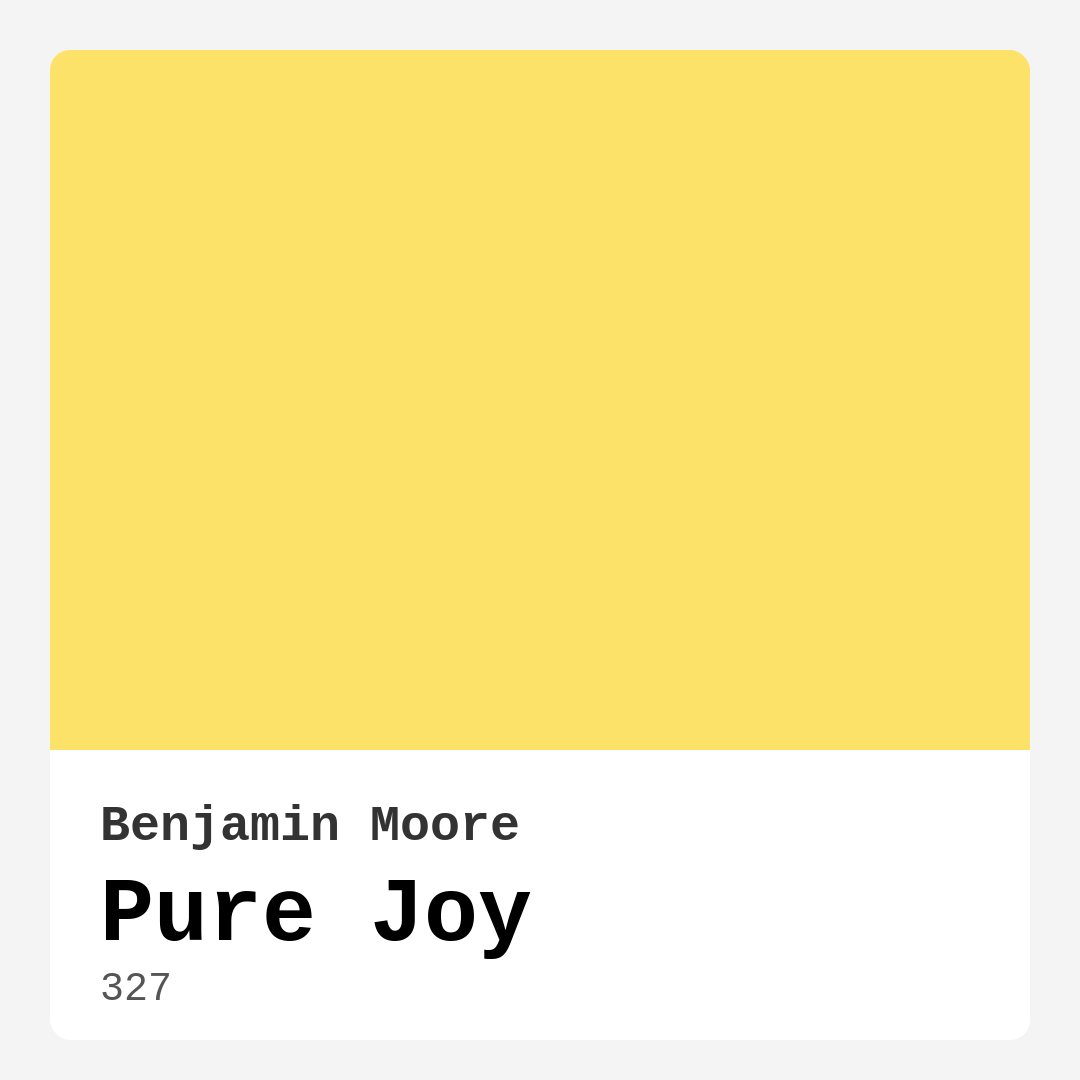 Pure Joy 327 by Benjamin Moore