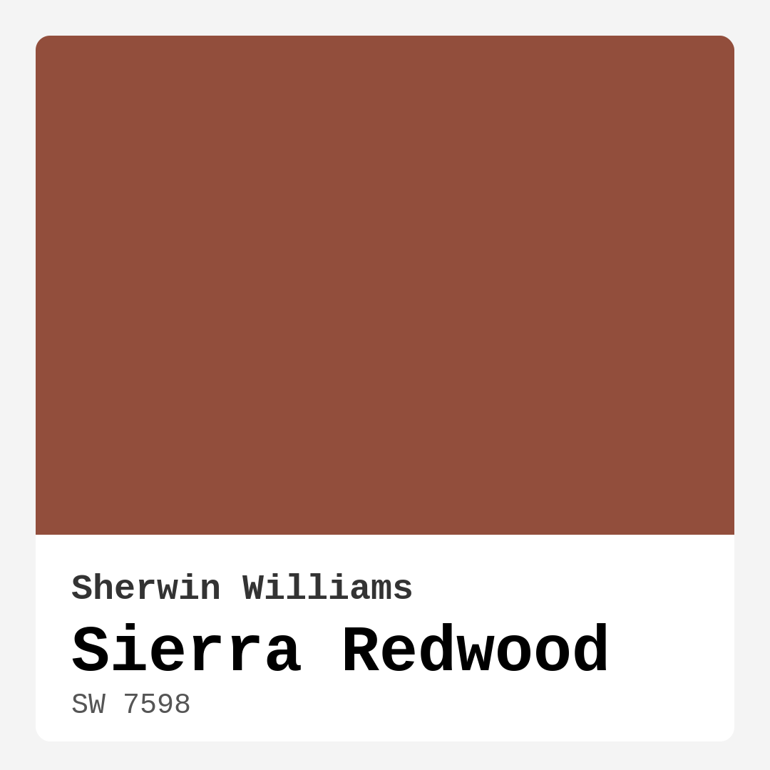 Sierra Redwood SW 7598 by Sherwin Williams