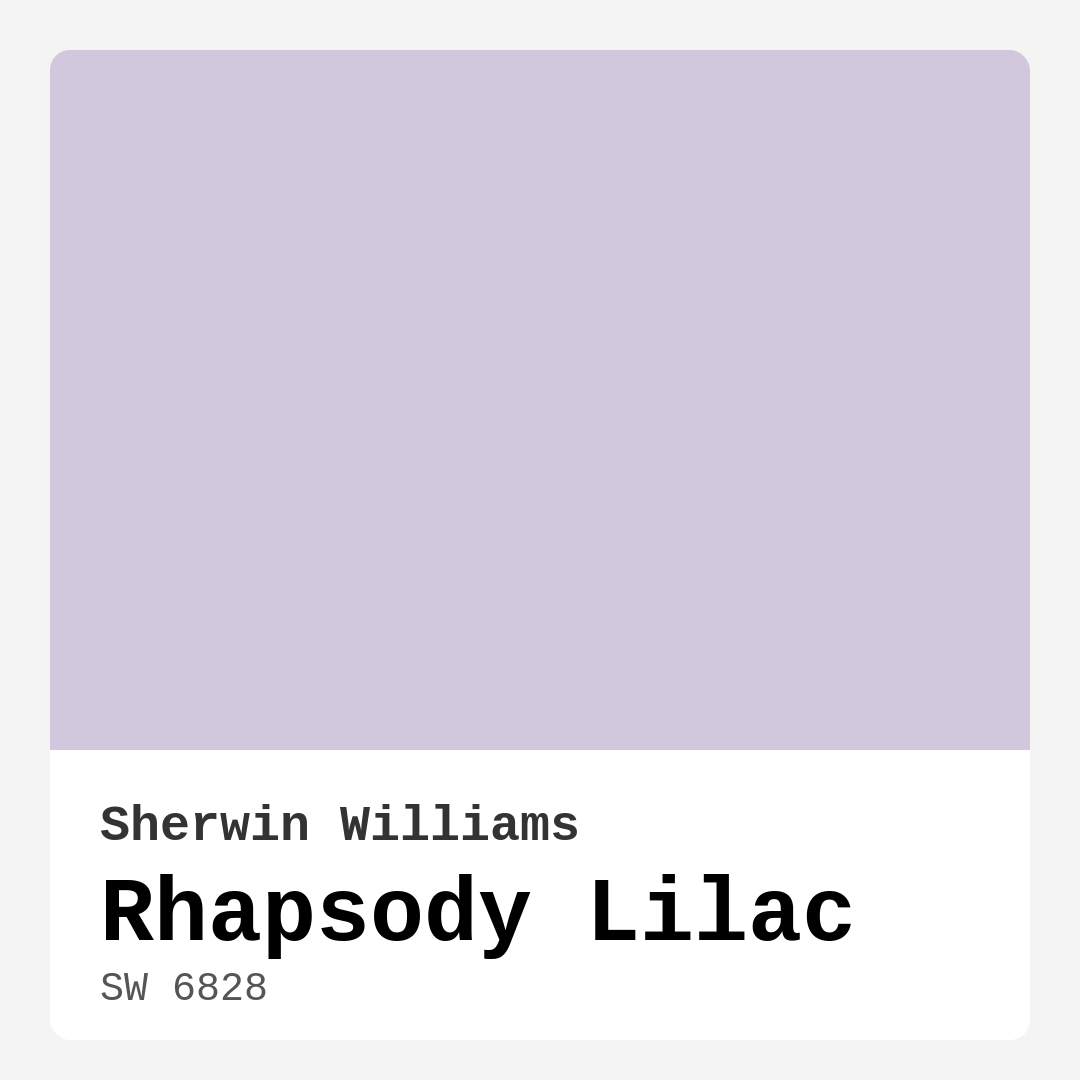 Rhapsody Lilac SW 6828 by Sherwin Williams