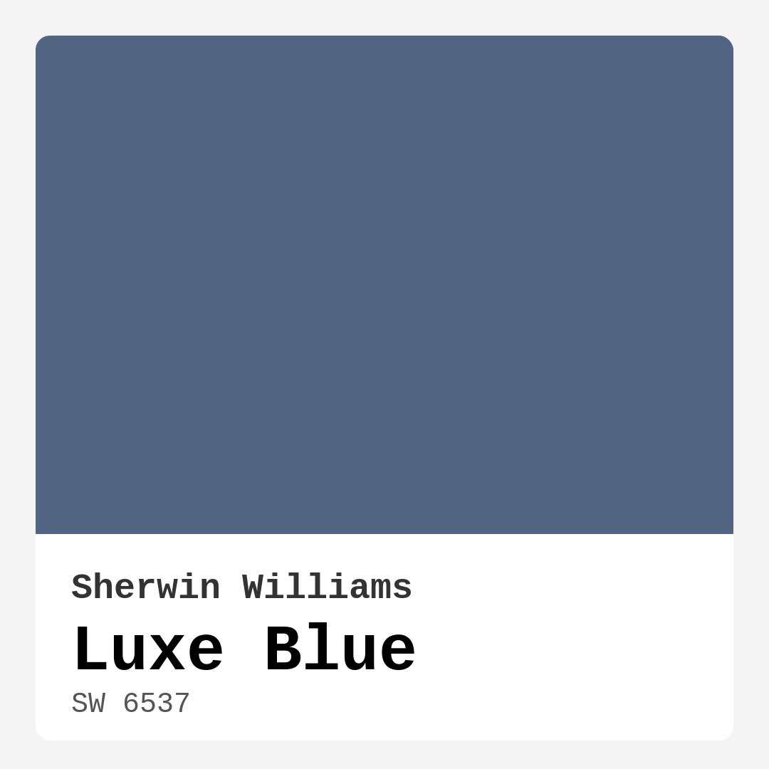Luxe Blue SW 6537 by Sherwin Williams