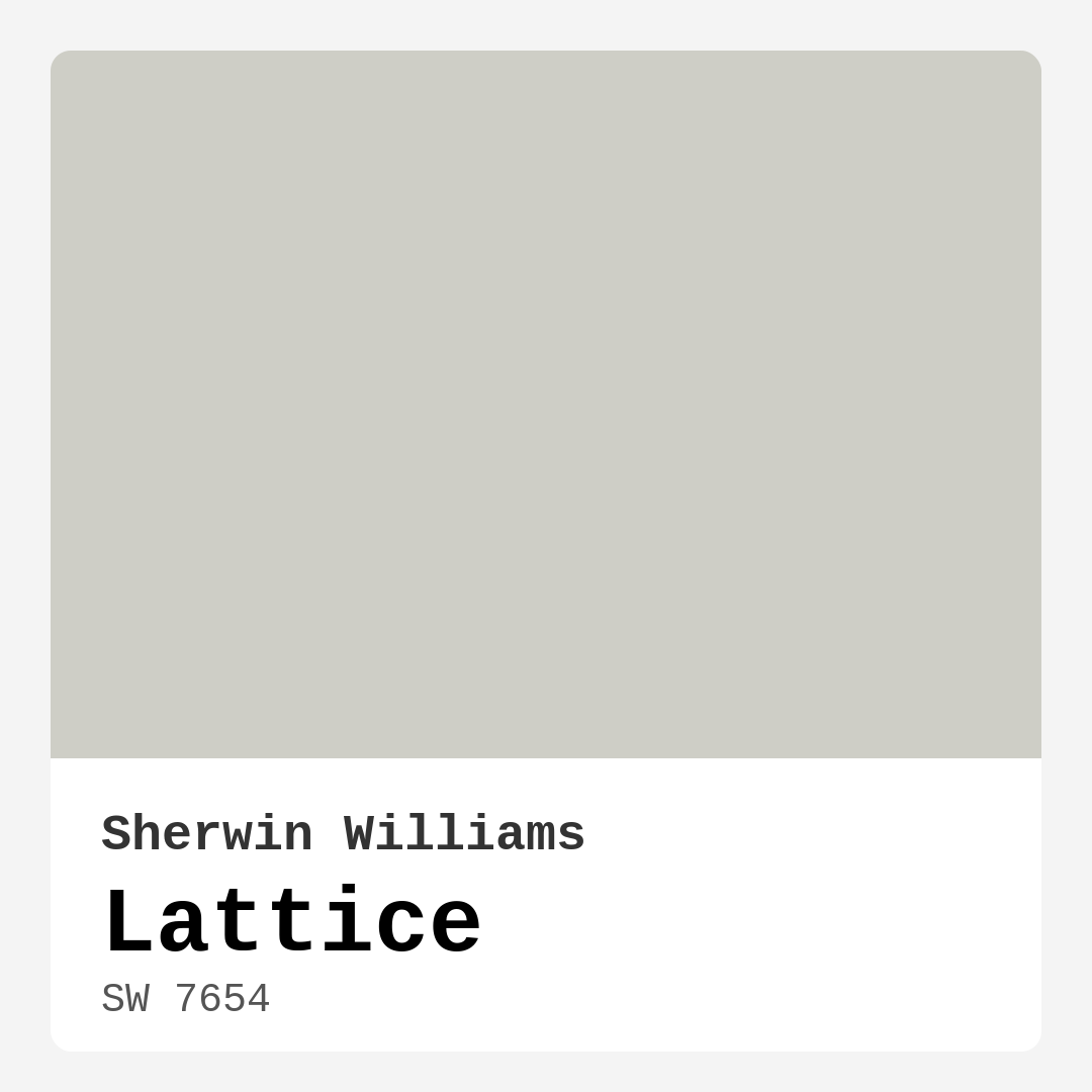Lattice SW 7654 by Sherwin Williams