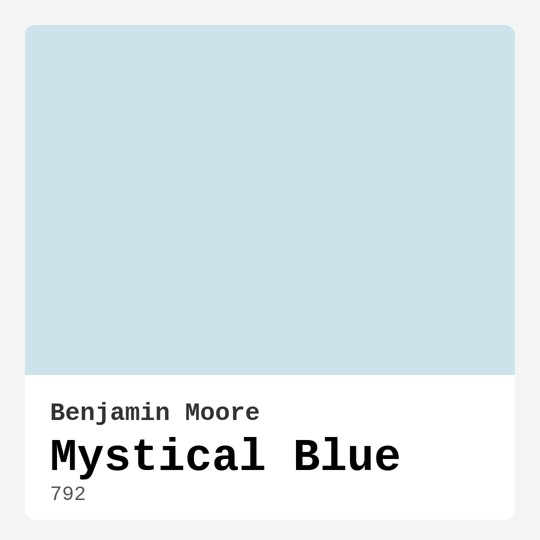 Mystical Blue 792 by Benjamin Moore