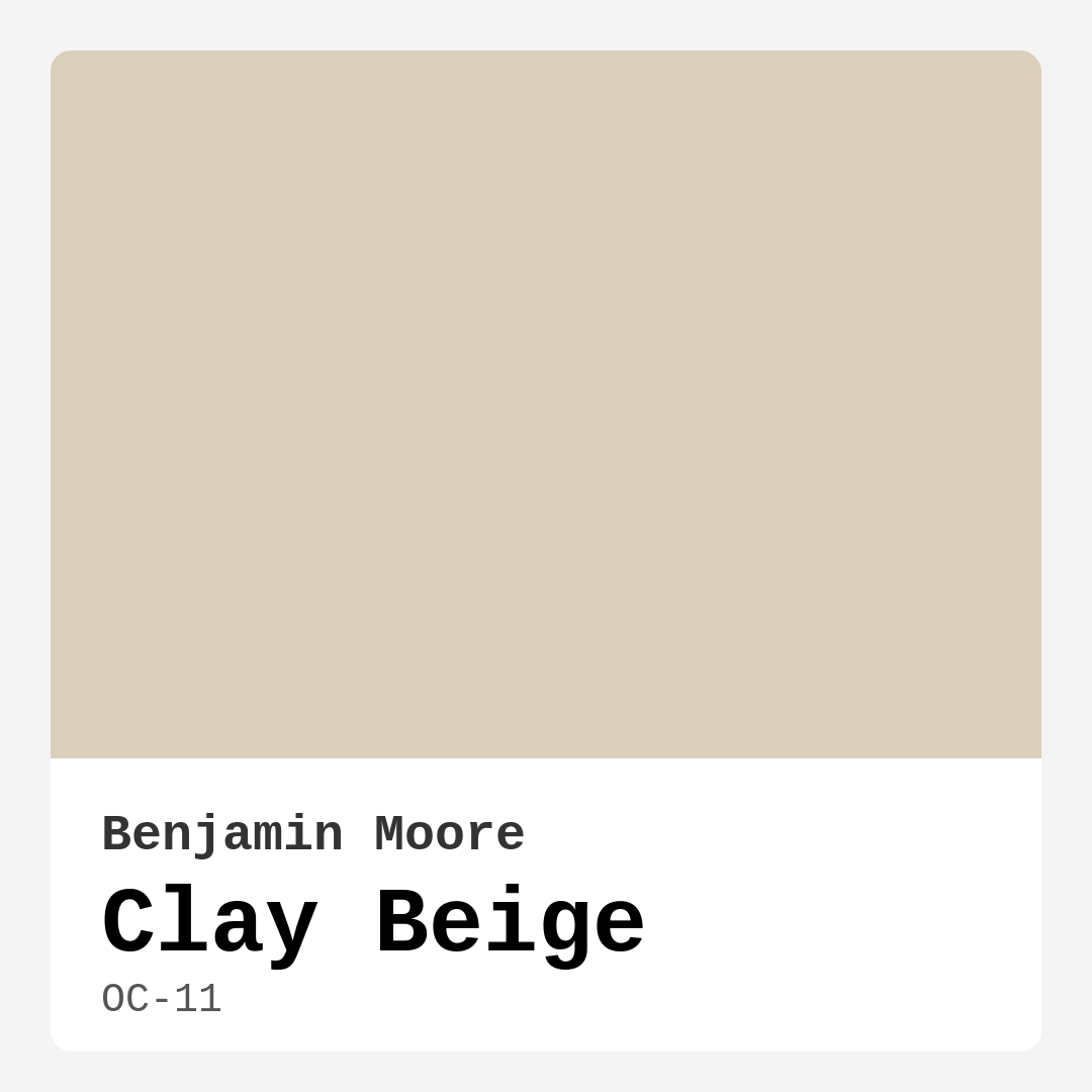 Clay Beige OC-11 by Benjamin Moore
