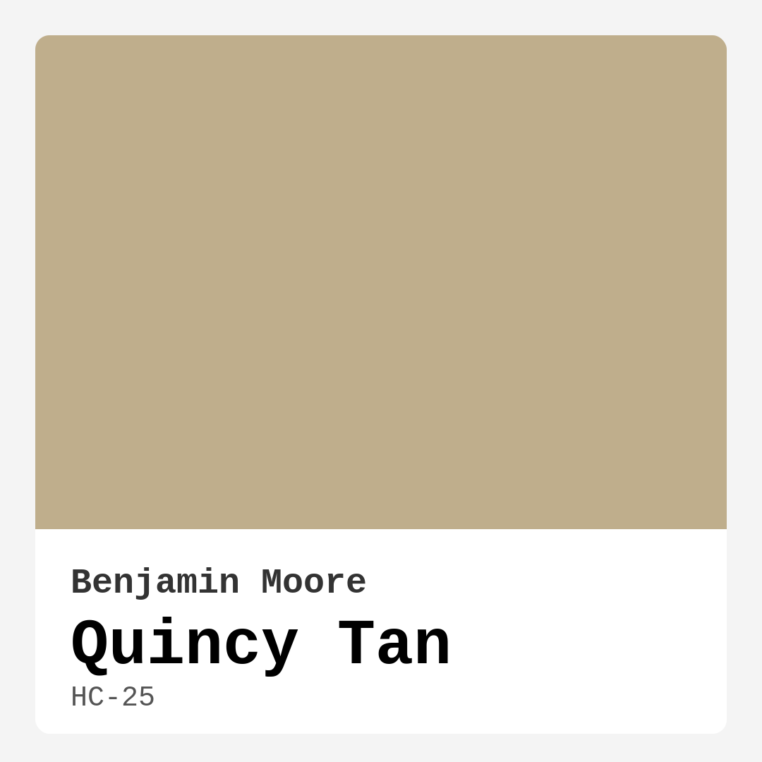 Quincy Tan HC-25 by Benjamin Moore