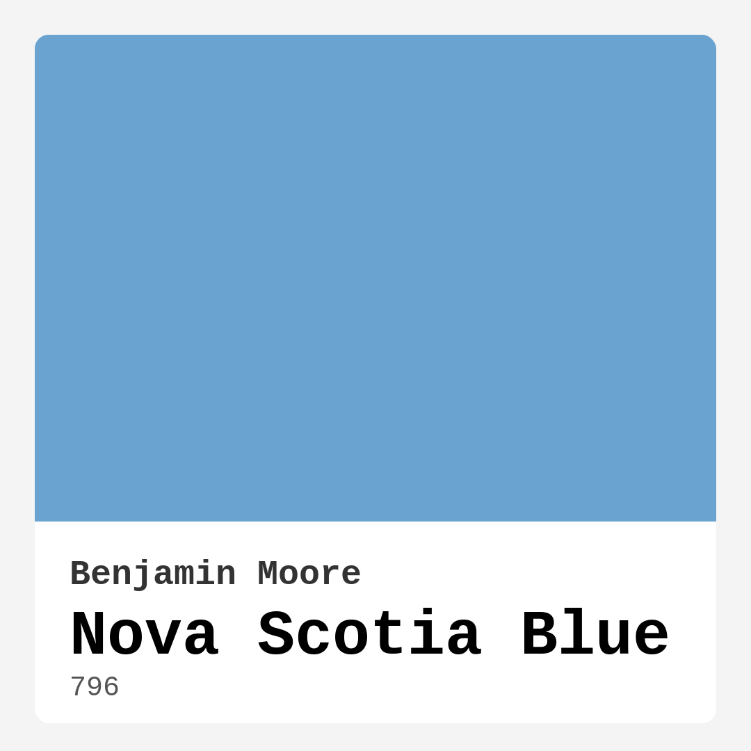 Nova Scotia Blue 796 by Benjamin Moore