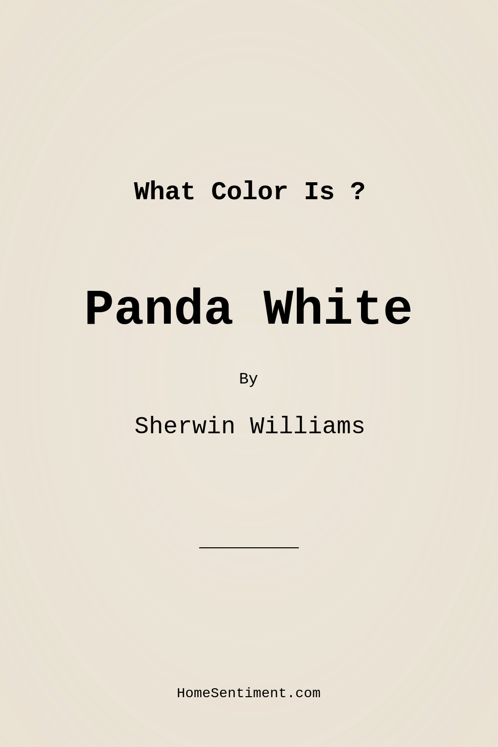 Panda White SW 6147 by Sherwin Williams