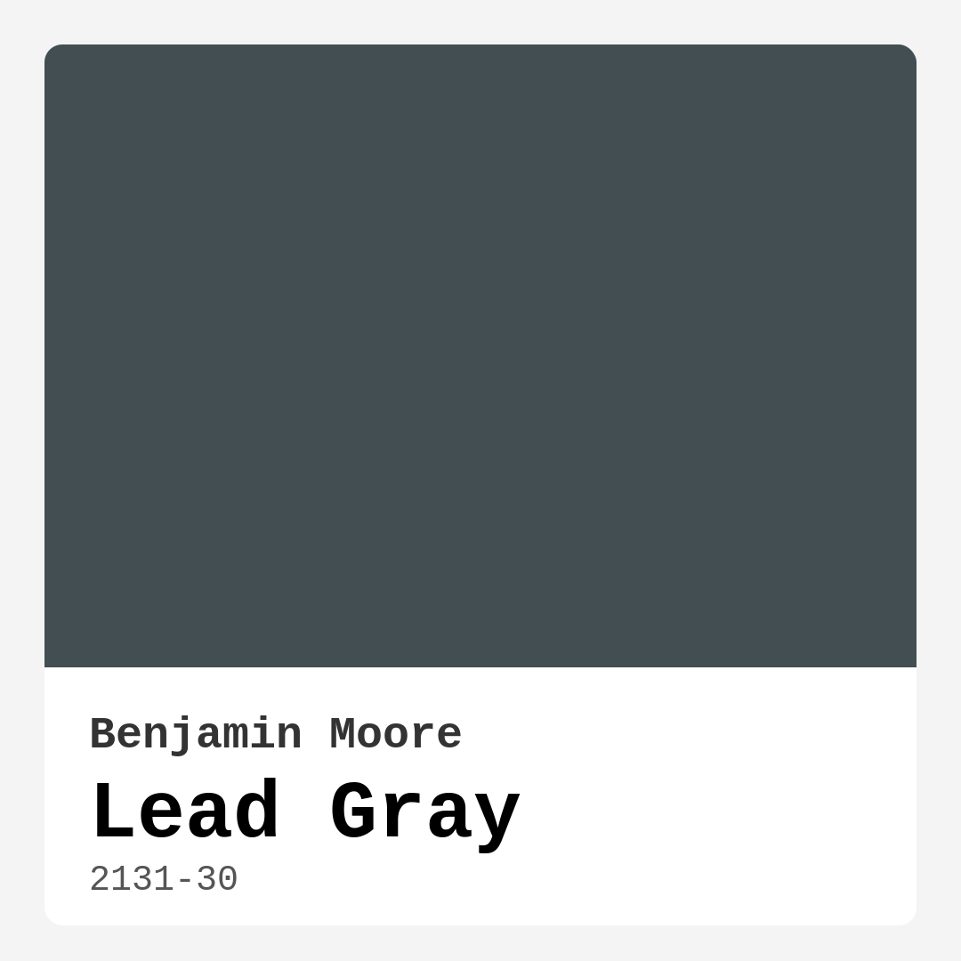 Lead Gray 2131-30 by Benjamin Moore