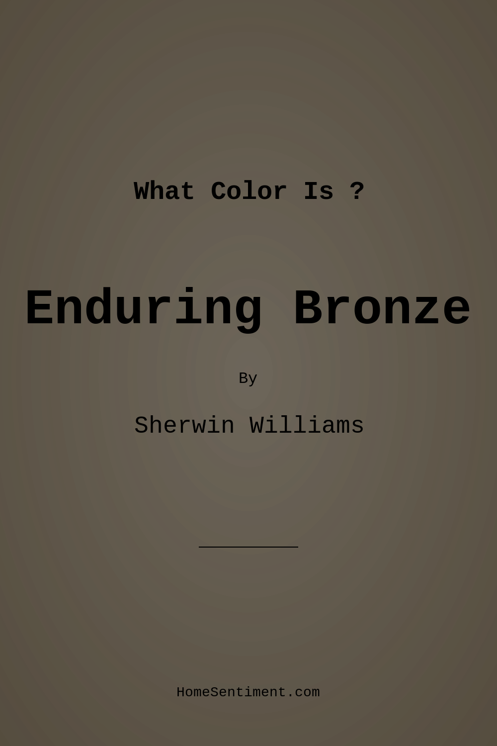 Enduring Bronze SW 7055 by Sherwin Williams