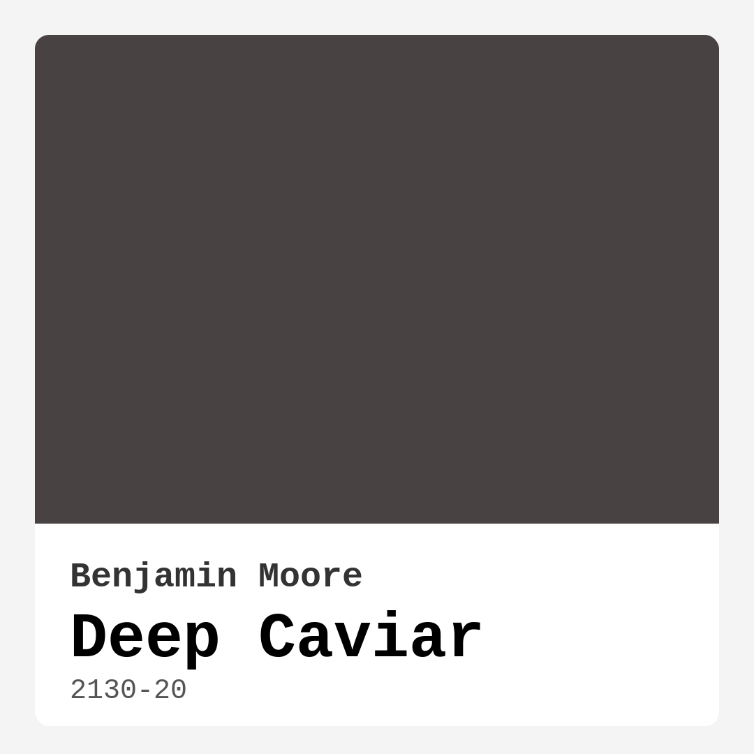 Deep Caviar 2130-20 by Benjamin Moore