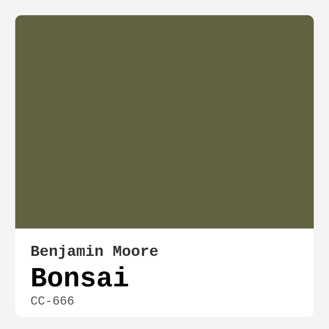 Benjamin Moore Bonsai CC-666 Real Images