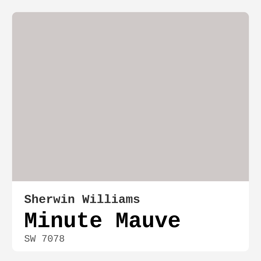 Minute Mauve SW 7078 by Sherwin Williams