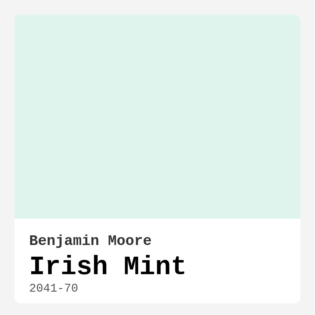 Irish Mint 2041-70 by Benjamin Moore