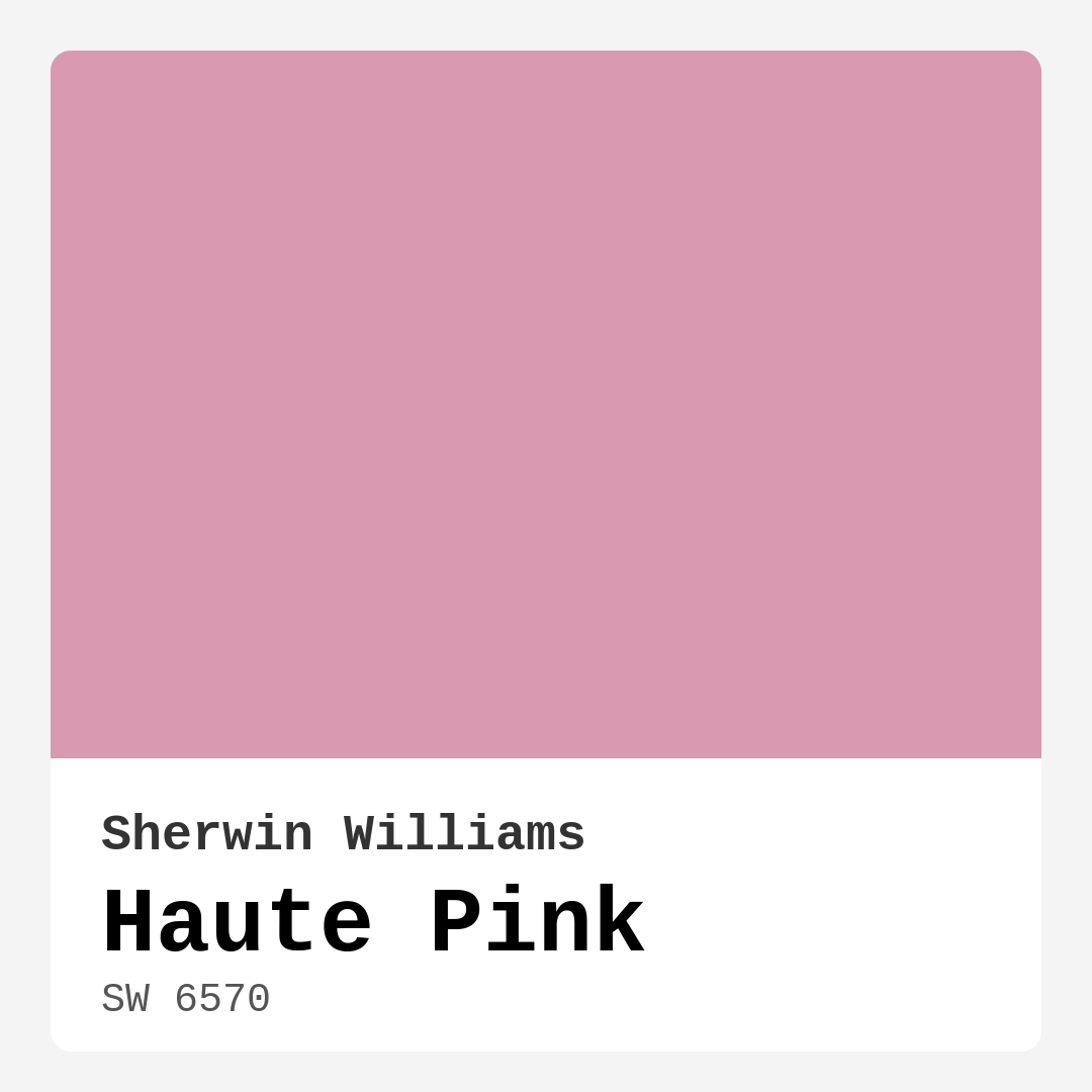Haute Pink SW 6570 by Sherwin Williams