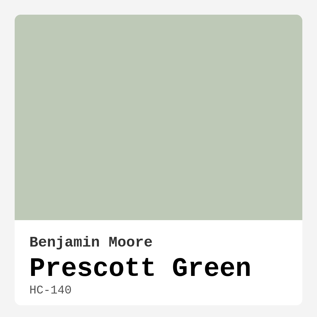 Prescott Green HC-140 by Benjamin Moore