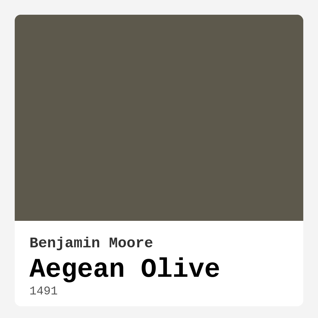 Aegean Olive 1491 by Benjamin Moore