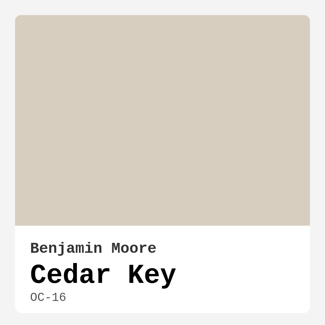 Cedar Key OC-16 by Benjamin Moore