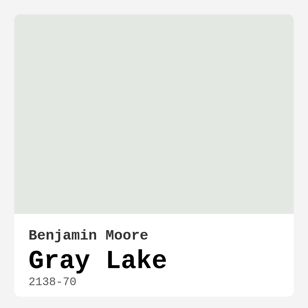 Gray Lake 2138-70 by Benjamin Moore