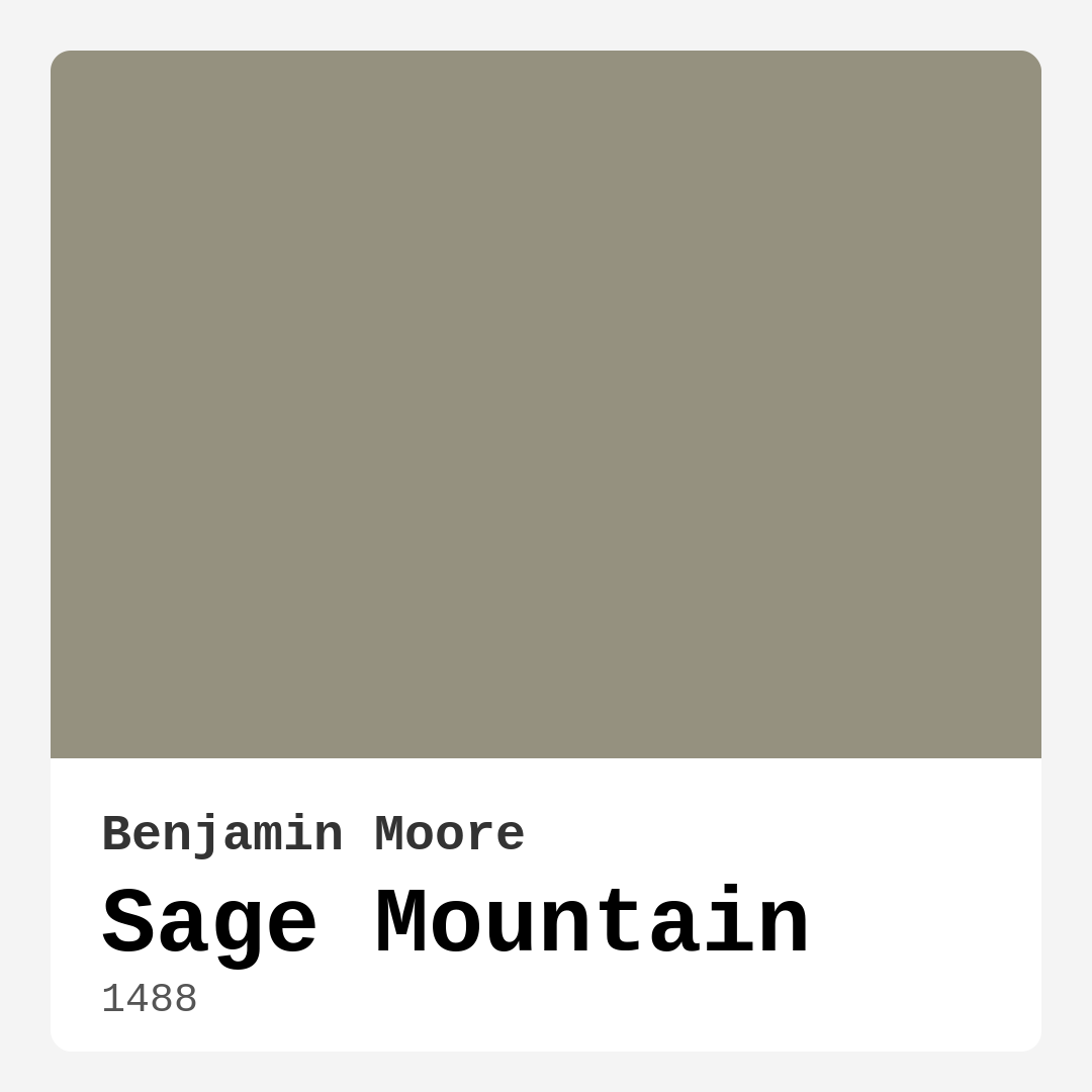 Benjamin Moore Sage Mountain 1488 Real Images