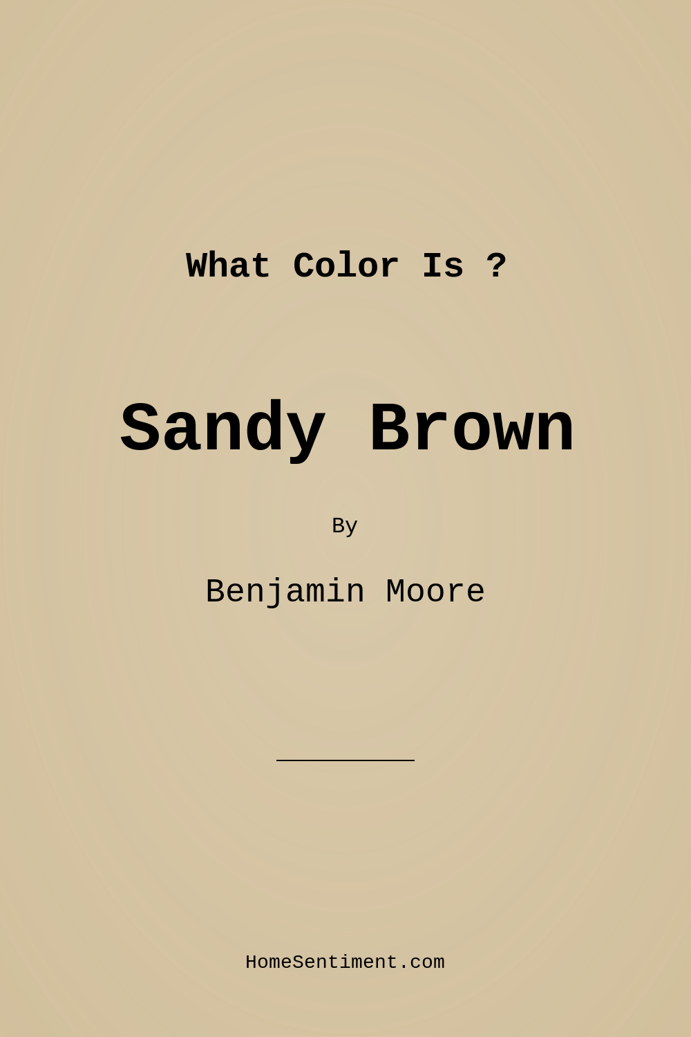 Sandy Brown 1046 by Benjamin Moore