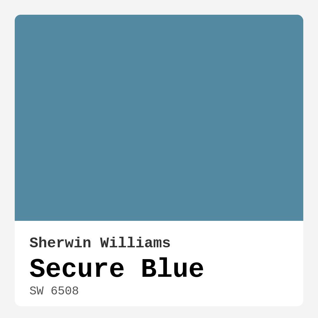 Secure Blue SW 6508 by Sherwin Williams