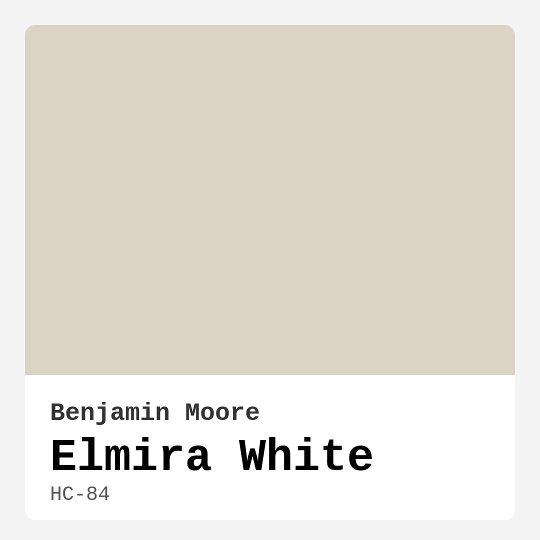 Elmira White HC-84 by Benjamin Moore
