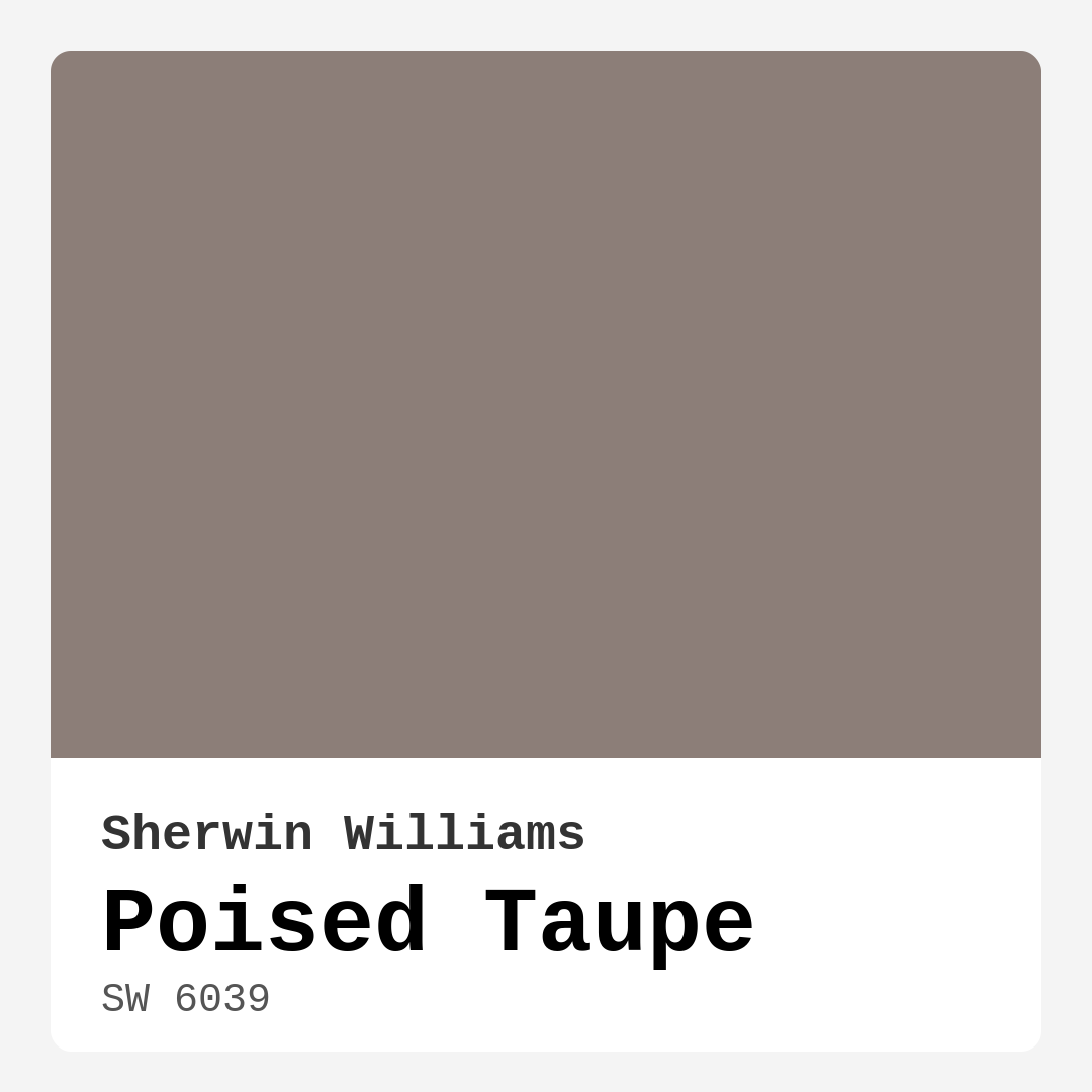 Poised Taupe SW 6039 by Sherwin Williams