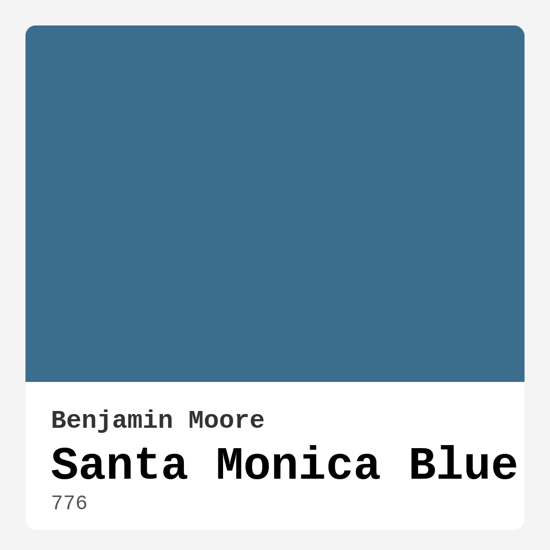 Santa Monica Blue 776 by Benjamin Moore