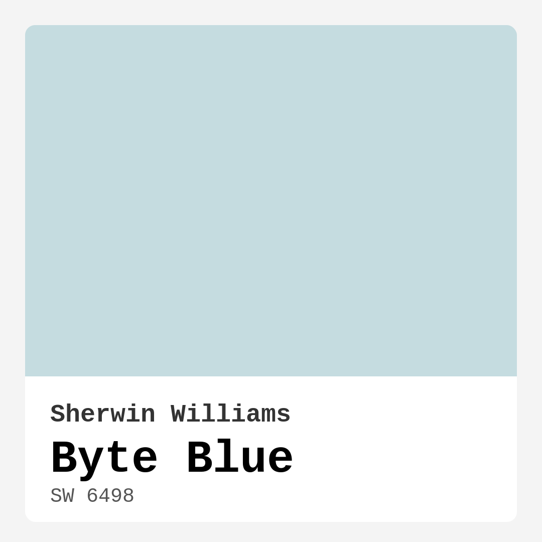 Byte Blue SW 6498 by Sherwin Williams
