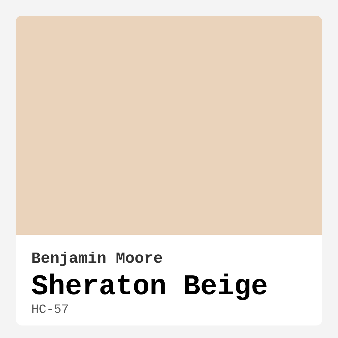 Sheraton Beige HC-57 by Benjamin Moore