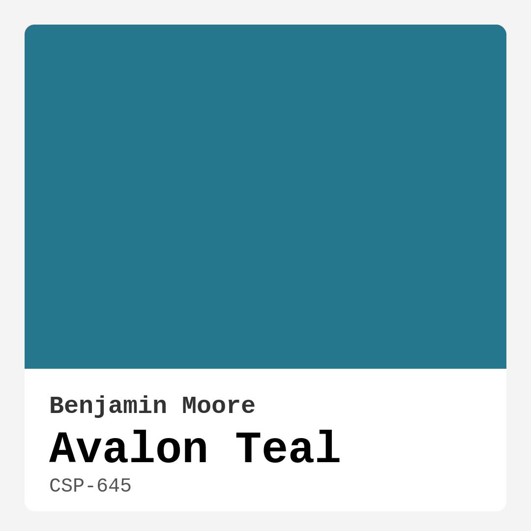 Avalon Teal CSP-645 by Benjamin Moore