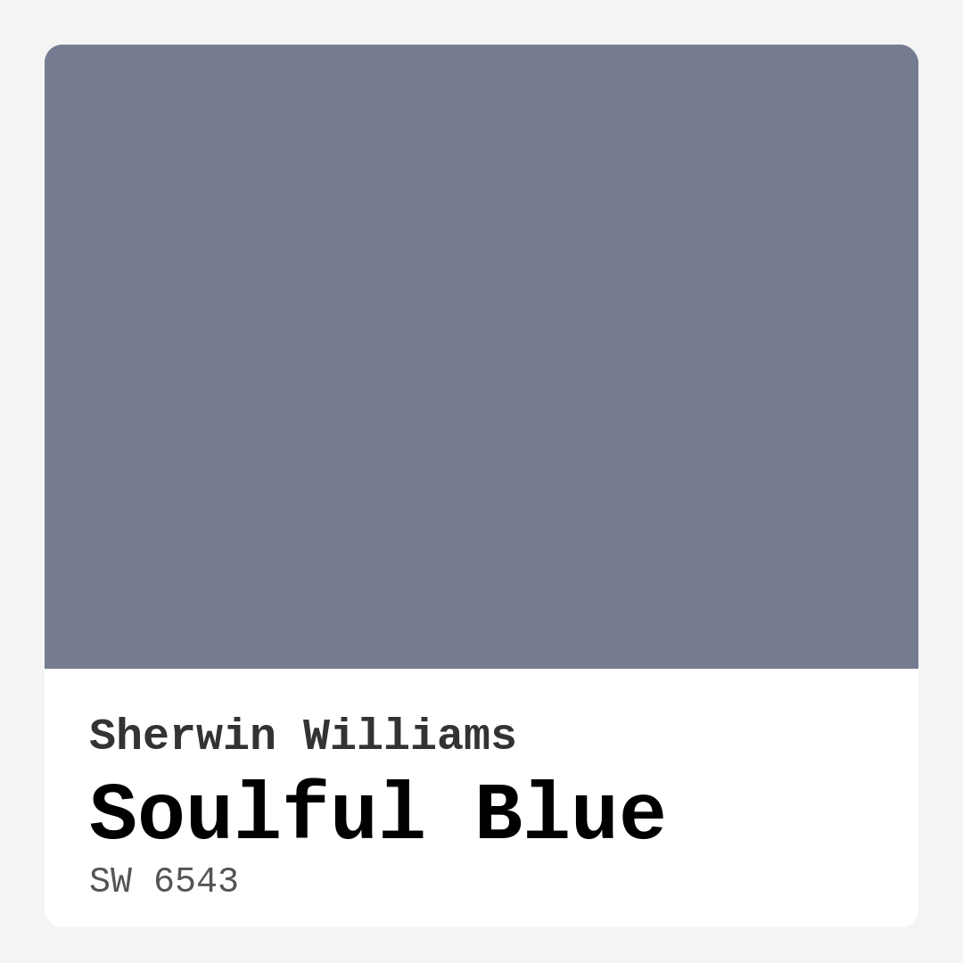 Soulful Blue SW 6543 by Sherwin Williams