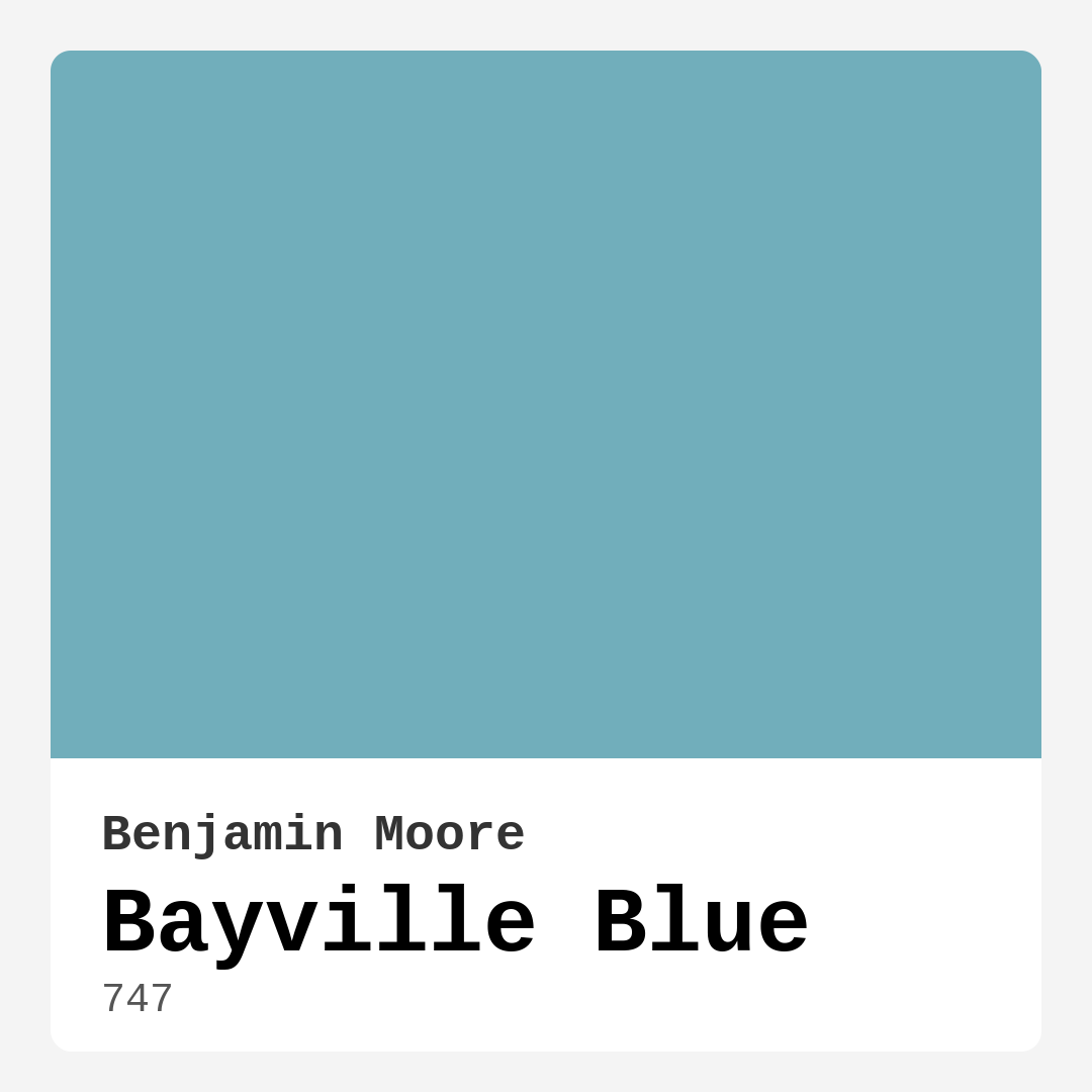 Bayville Blue 747 by Benjamin Moore