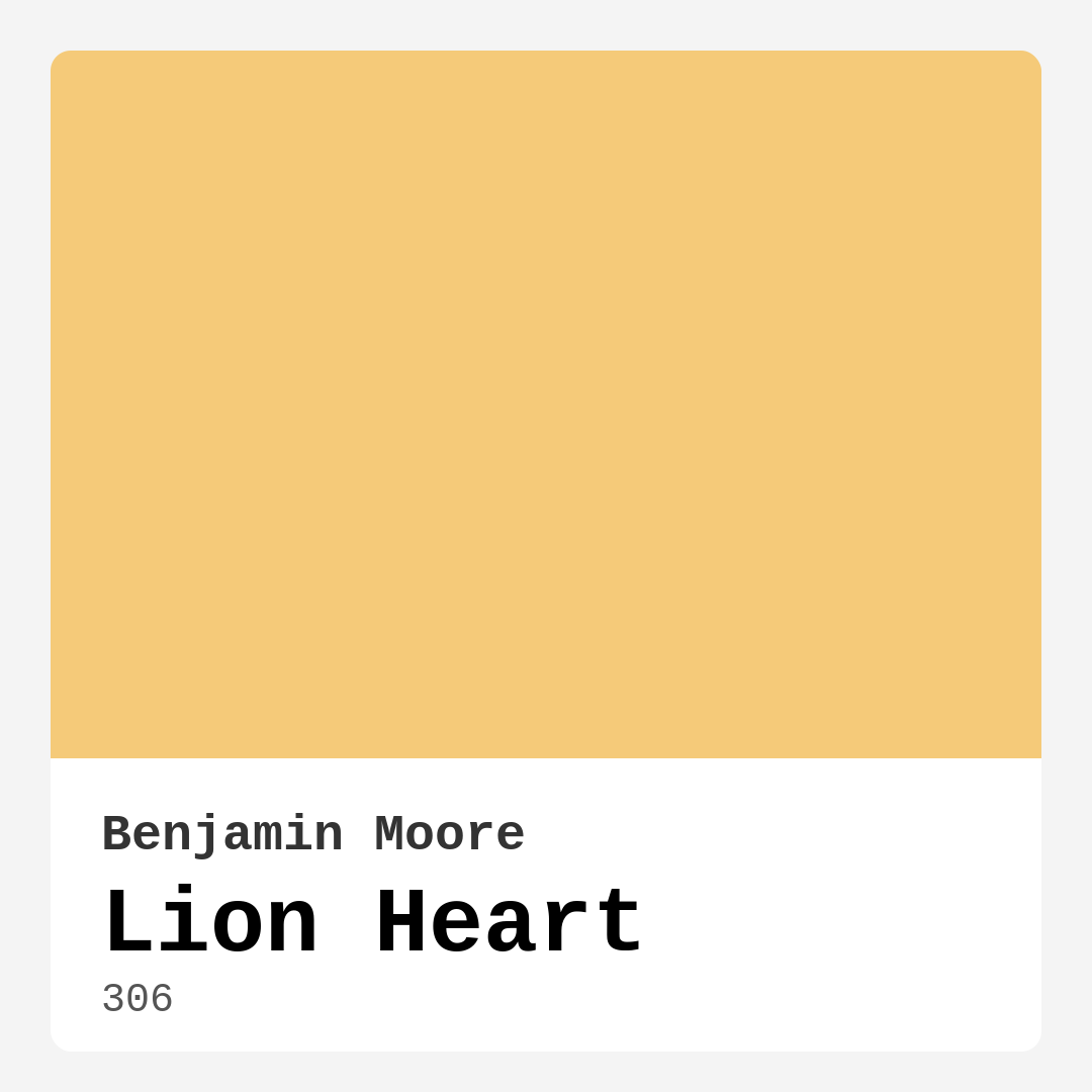Lion Heart 306 by Benjamin Moore